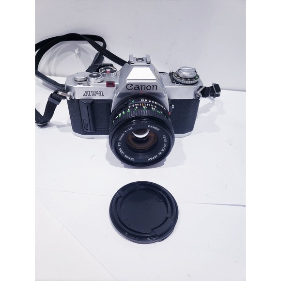 Canon AV-1 SLR Film Camera With 50mm f/1.8 Lens - Picture 3 of 10